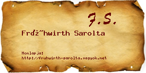 Frühwirth Sarolta névjegykártya
